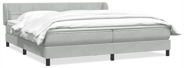 VidaXL Box Spring легло с матраци Светло сиво 180x210 cm кадифе