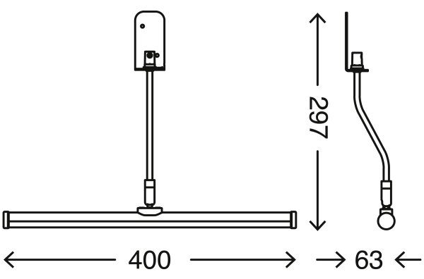 Briloner 2058-018 - LED Лампа за огледало в баня SPLASH LED/5,5W/230V IP23