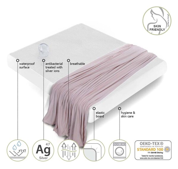 НЕПРОМОКАЕМ ПРОТЕКТОР ЗА МАТРАК АНТИБАКТЕРИАЛЕН 90/200+25CM