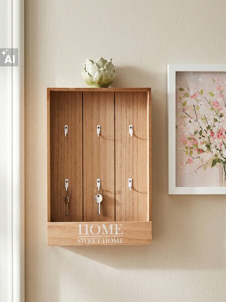 Sinsay - Закачалка за ключове с надпис Home Sweet Home - бежово