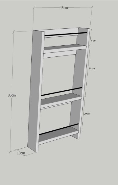 Етажерка NOVE 80x45 cм бежова