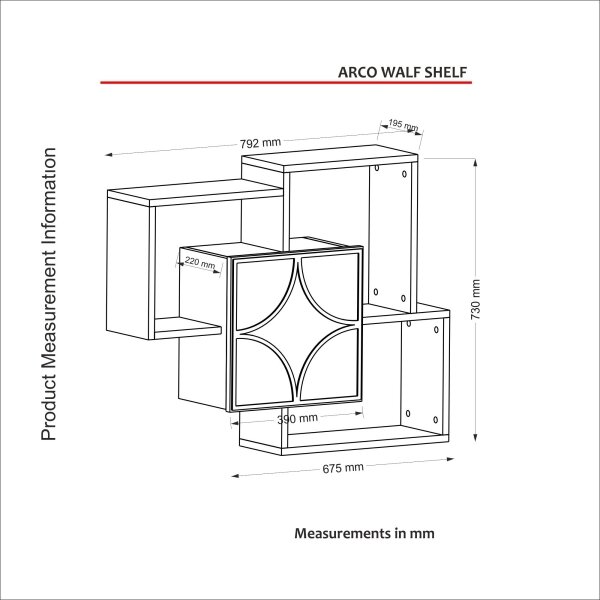 Етажерка ARCO 73x79,2 cм кафява/зелена