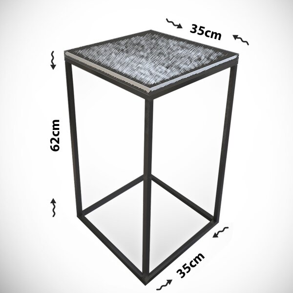 Помощна масичка PURE 62x35 cм черна