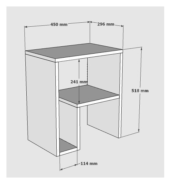 Странична масичка YEPA 52x45 cм бяла