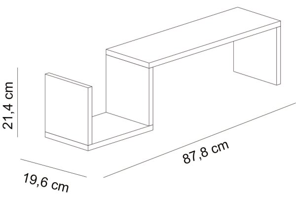 Етажерка BIENCE 21,4x87,8 cм бяла