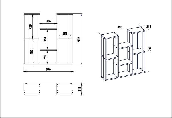 Стойка за цветя NEVADA 93x90 cм кафява