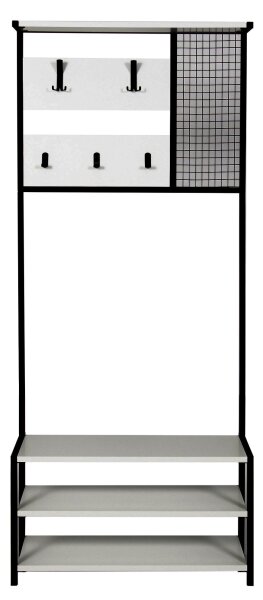 Портманто NOMAD 182x78 cм бяло/черно