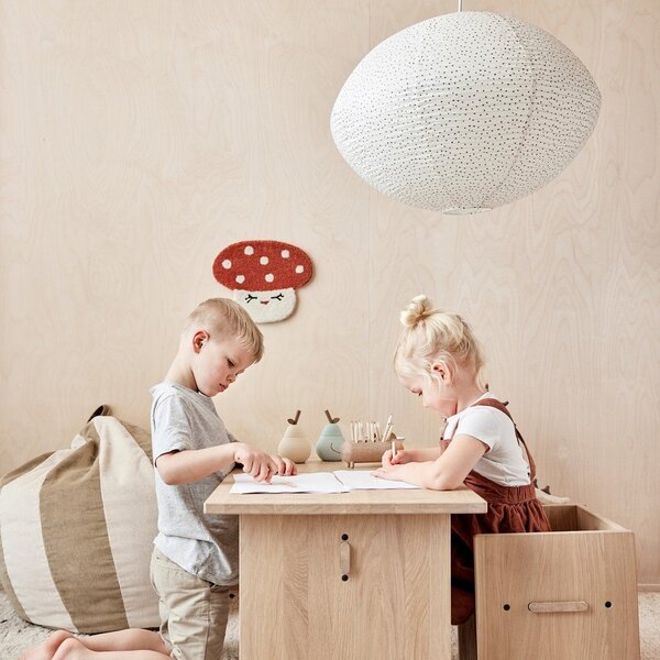 Детски абажур в цвят слонова кост с хартиен абажур Moyo – OYOY Living Design