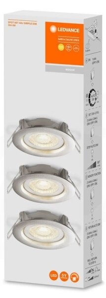 Ledvance - К-кт 3бр. LED димируеми лунички SIMPLE LED/4,9W/230V