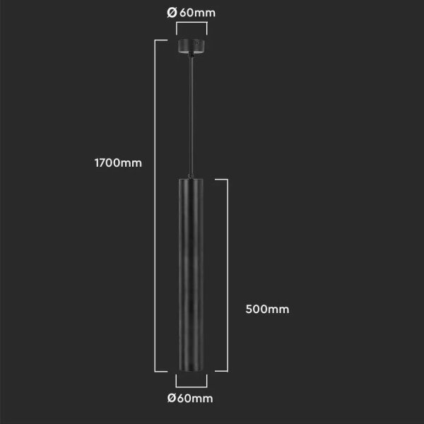 Полилей 1xGU10/35W/230V 50 cм черен