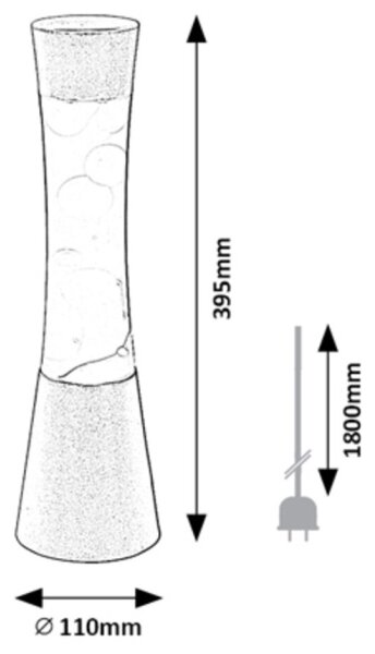 Rabalux 7029 - Лава лампа MINKA 1xGY6,35/20W/230V синя