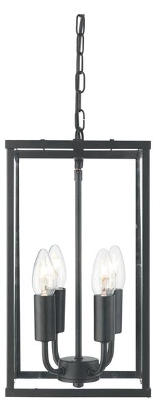 Searchlight 4244BK - Висящ полилей LANTERN NOIR 4xE14/60W/230V