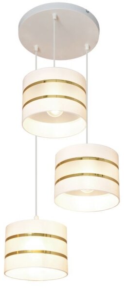 Висящ полилей HELEN 3xE27/15W/230V бял/златист