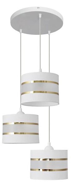 Висящ полилей HELEN 3xE27/15W/230V бял/златист