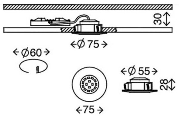 Briloner 7231-031-К-кт 3x LED Димируема лампа за баня LED/5,5W/230V IP44