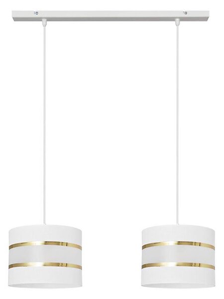 Висящ полилей HELEN 2xE27/15W/230V бял/златист