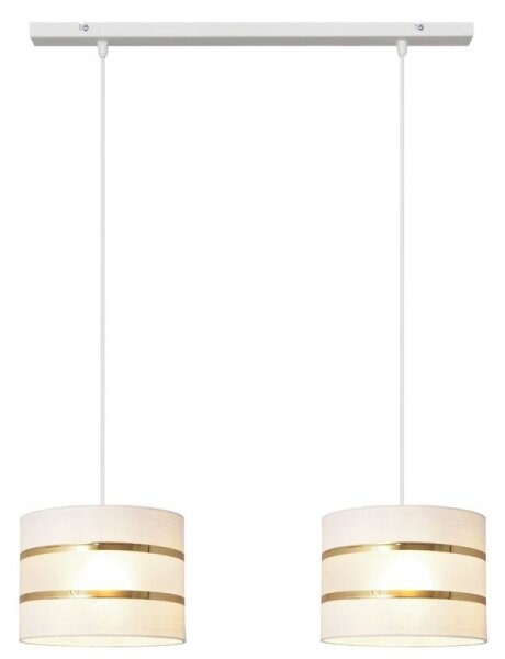 Висящ полилей HELEN 2xE27/15W/230V бял/златист