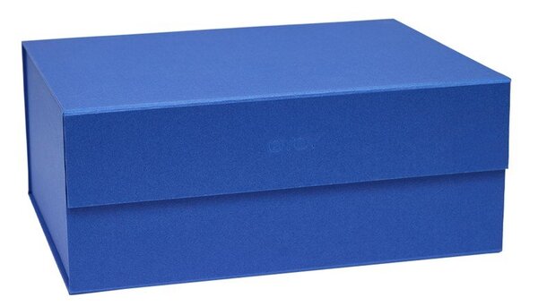 Синя картонена кутия за съхранение с капак 33x25x15 cm Hako – OYOY Living Design