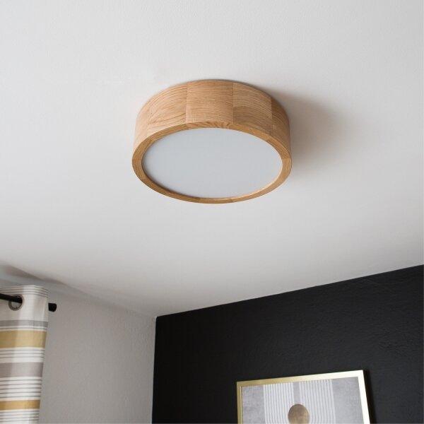 Потолен лампион OAK 1xE27/60W/230V дъб Ø 27,5 см