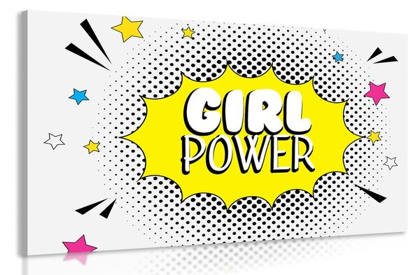 Картина на платно – С поп арт надпис – GIRL POWER