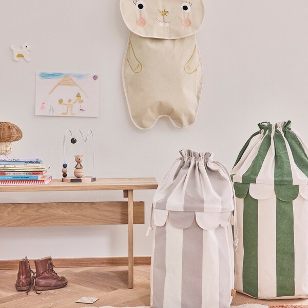 Кремав текстилен висящ органайзер 40x1x82 cm Darling Rabbit – OYOY Mini