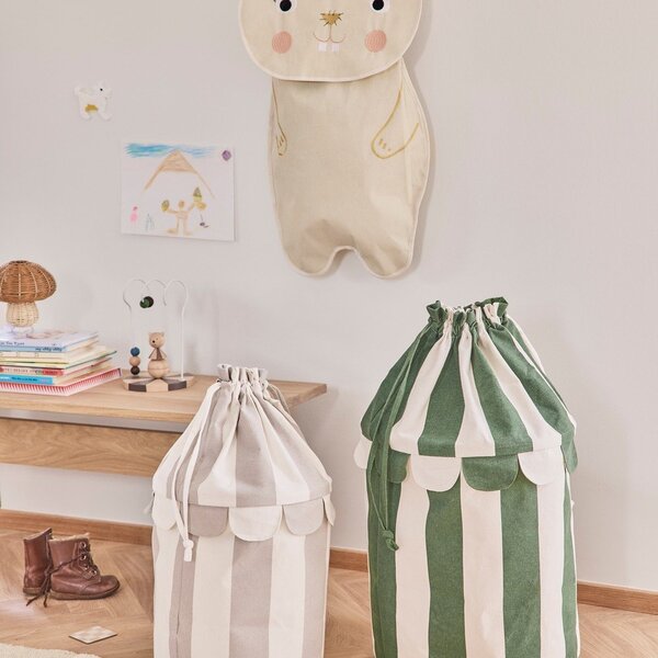 Кремав текстилен висящ органайзер 40x1x82 cm Darling Rabbit – OYOY Mini
