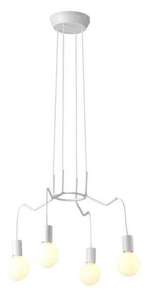 Висящ полилей BASSO 4xE27/40W/230V бял