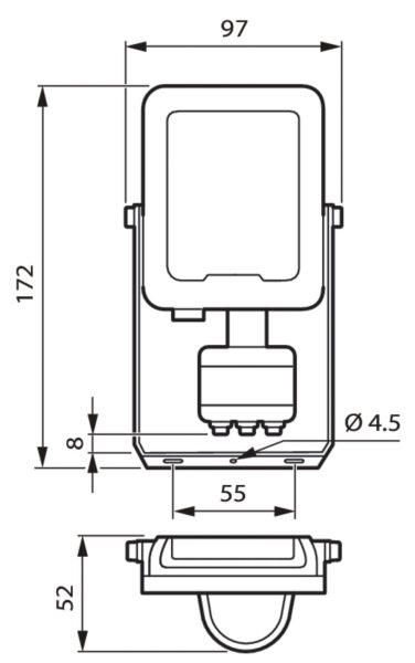 Philips - LED Прожектор със сензор LED/20W/230V 3000K IP65