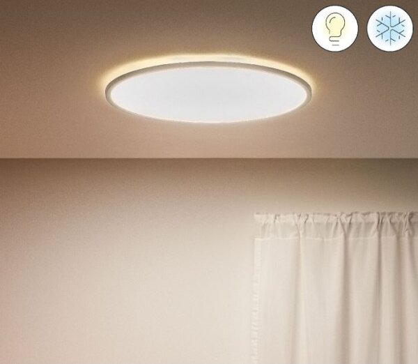 WiZ - LED Димируем плафон SUPERSLIM LED/32W/230V бял Wi-Fi