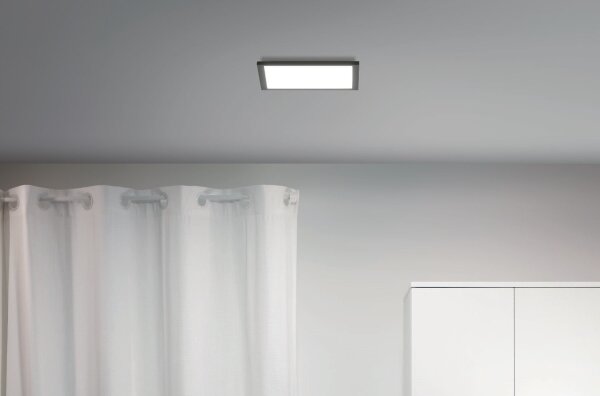 WiZ - LED Димируем плафон SUPERSLIM LED/12W/230V черен Wi-Fi