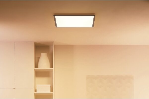 WiZ - LED Димируем плафон SUPERSLIM LED/36W/230V черен Wi-Fi