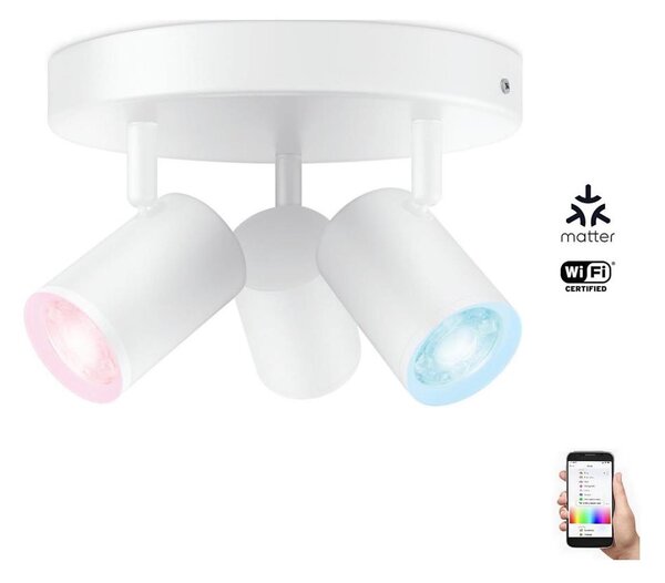 WiZ - LED RGBW Димируем спот IMAGEO 3xGU10/4,9W/230V бял Wi-Fi