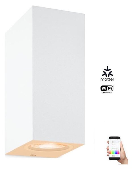 WiZ - LED RGBW Димируем аплик UP&DOWN 2xGU10/4,7W/230V бял Wi-Fi