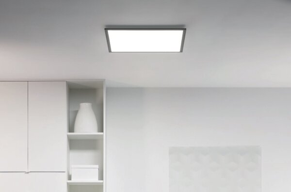 WiZ - LED Димируем плафон SUPERSLIM LED/36W/230V черен Wi-Fi