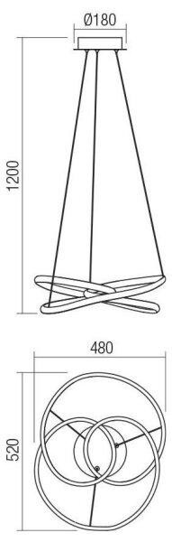 Redo 01-2190 - LED Димируем висящ полилей SINTRA LED/40W/230V