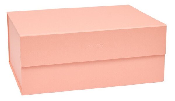 Светлорозова картонена кутия за съхранение с капак 33x25x15 cm Hako – OYOY Living Design