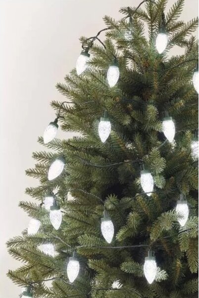LED Външна гирлянда 50xLED/8 функции 14,8 m IP44 студено бяло