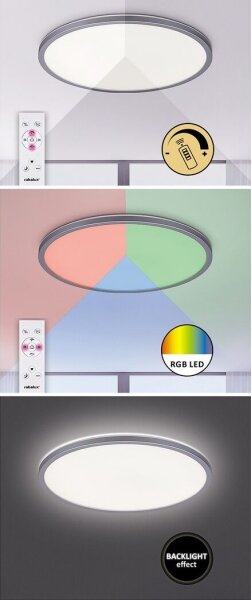 Rabalux 2291 - LED RGB Димируем плафон RASMUS LED/22W/230V + д.у