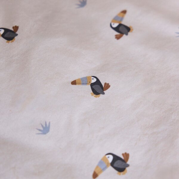 Светлосиво памучно детско спално бельо за детско креватче 70x100 cm Toucan – OYOY Mini