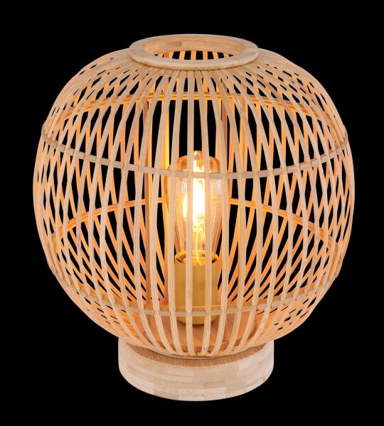 Globo 15368T - Настолна лампа HILDEGARD 1xE27/60W230V бамбукова