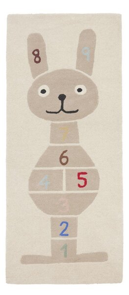 Ръчно изработено детско килимче за игра със смес от вълна 75x180 cm Rabbit Hopscotch – OYOY Mini
