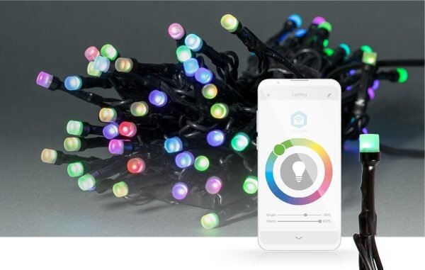 Nedis WIFILX01C42-LED RGB Екстериорни лампички 42xLED/8 функции 8м IP65 Wi-Fi Tuya