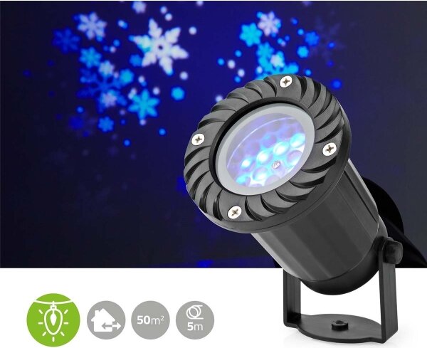 Nedis CLPR1 - LED Екстериорен коледен снежен прожектор 5W/230V IP44