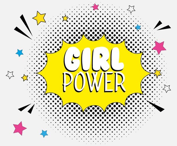 Тапет – С поп арт надпис - GIRL POWER