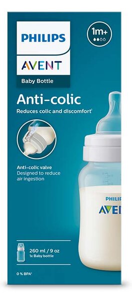 ANTI-COLIC БУТИЛКА 260 МЛ, 2ДУПКИ 1М+