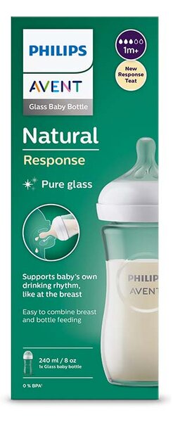 NATURAL RESPONSE СТЪКЛЕНА БУТИЛКА 240 МЛ, 1М+