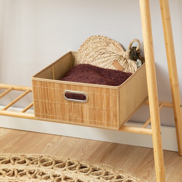 Бамбукова кутия за съхранение в естествен цвят 31x31x15 cm – Compactor