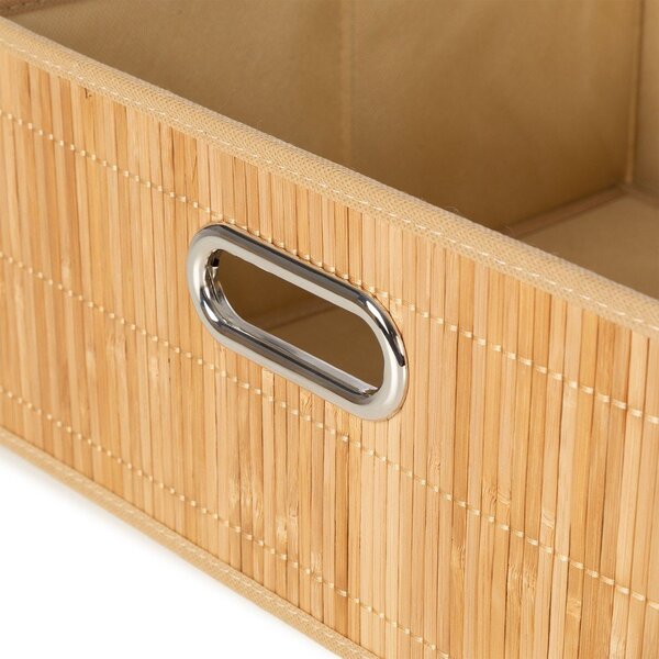Бамбукова кутия за съхранение в естествен цвят 31x31x15 cm – Compactor