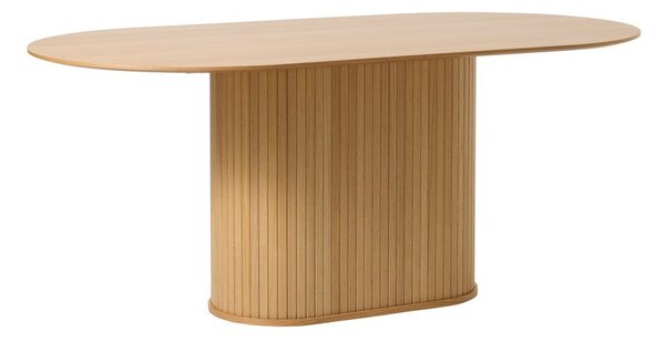 Маса за хранене с дъбов плот 95x180 cm Nola - Unique Furniture
