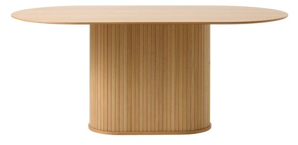 Маса за хранене с дъбов плот 95x180 cm Nola - Unique Furniture